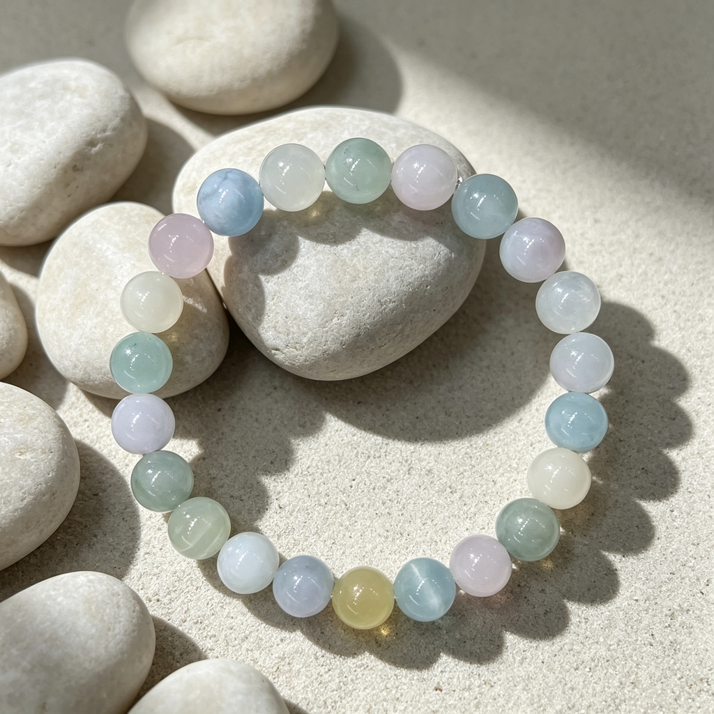 Karma & Elements Pastel Aura Crystal Bracelet