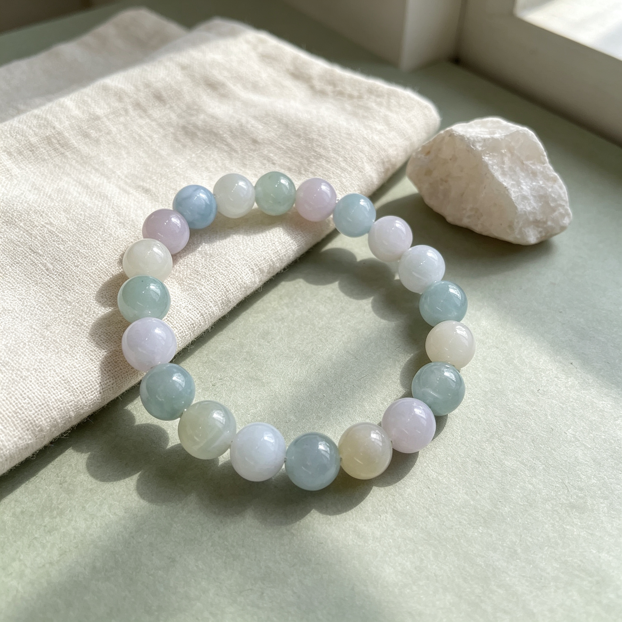 Karma & Elements Pastel Aura Crystal Bracelet