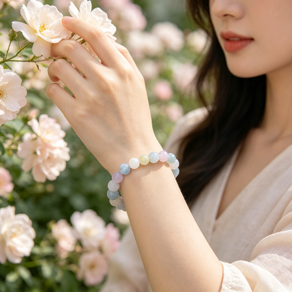Karma & Elements Pastel Aura Crystal Bracelet