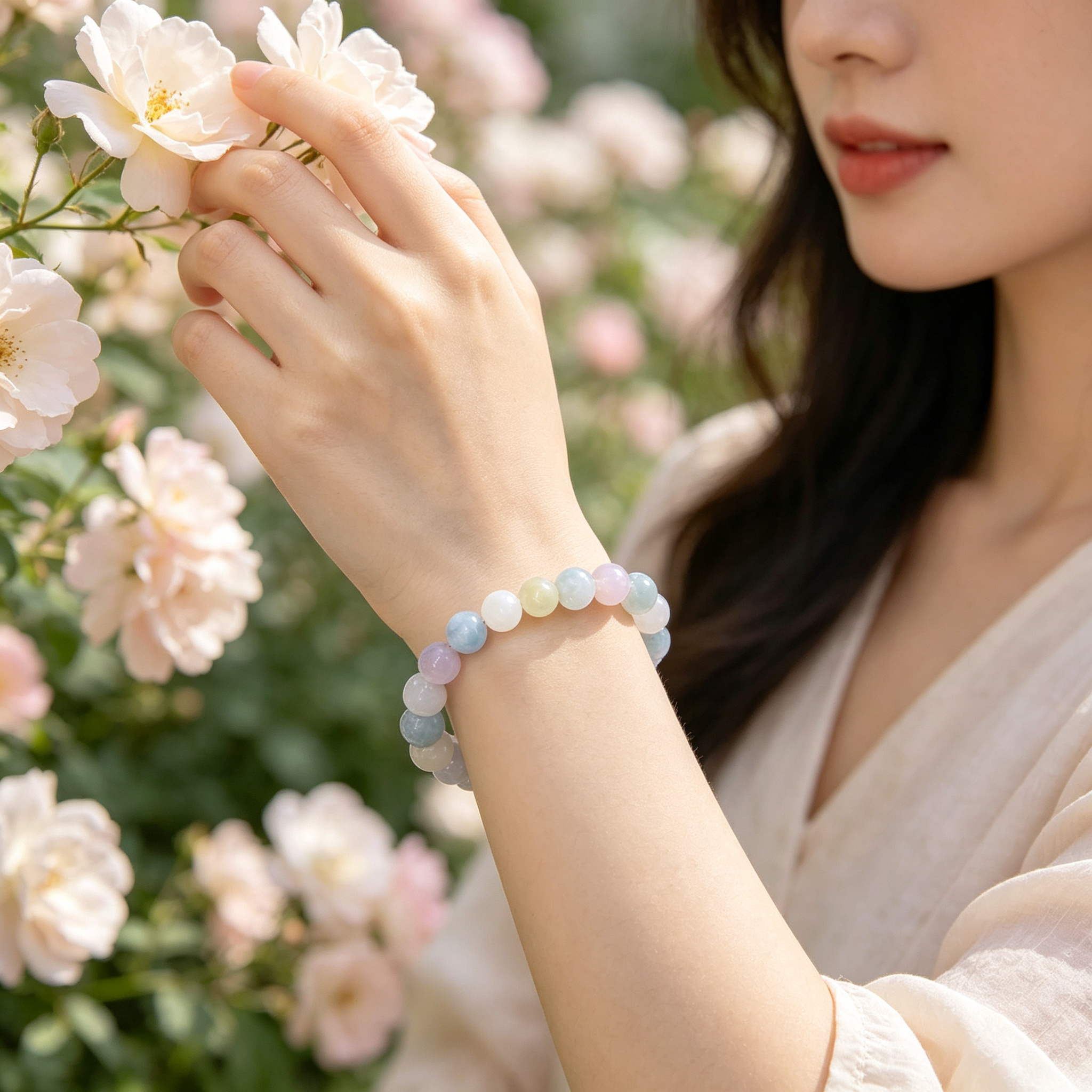 Karma & Elements Pastel Aura Crystal Bracelet