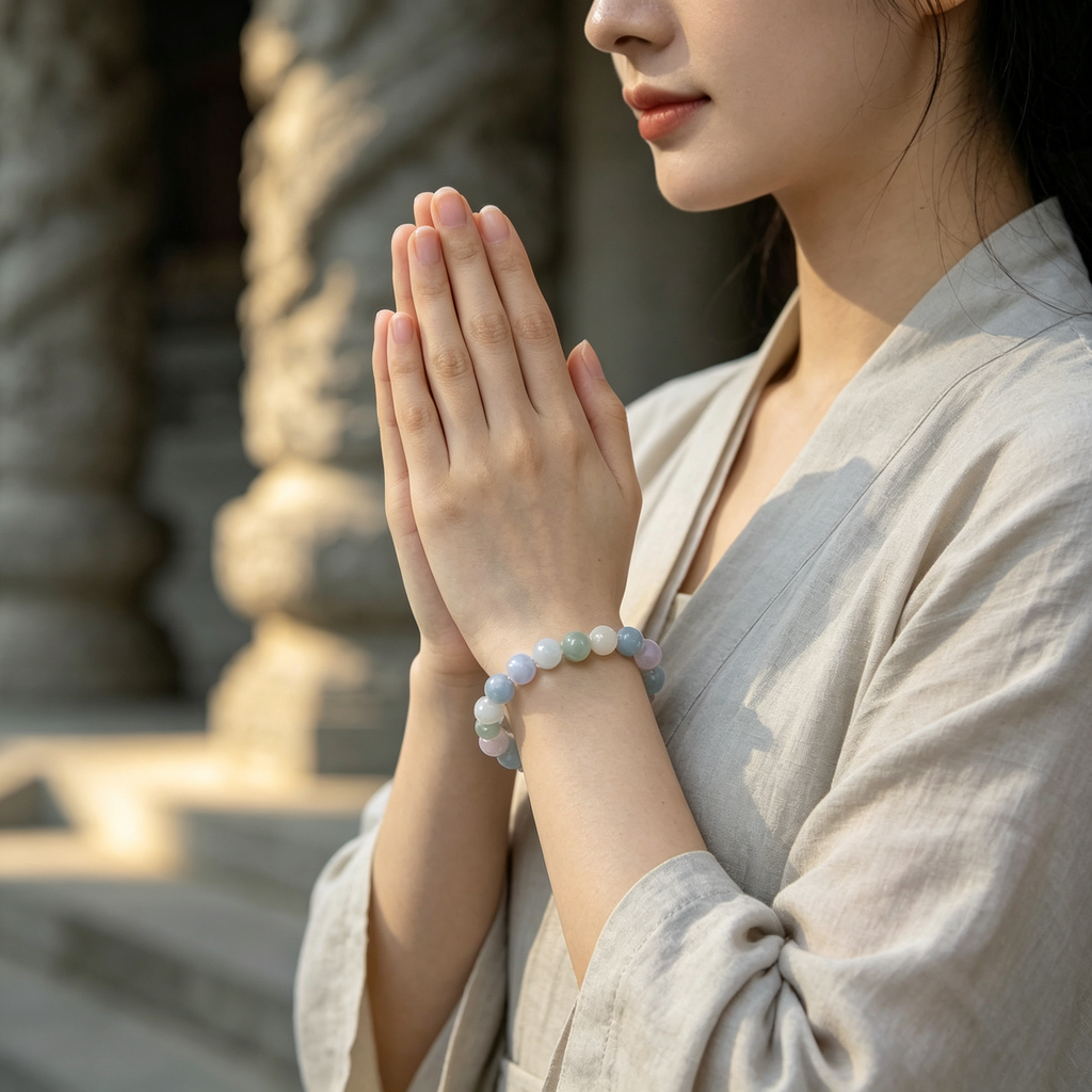 Karma & Elements Pastel Aura Crystal Bracelet