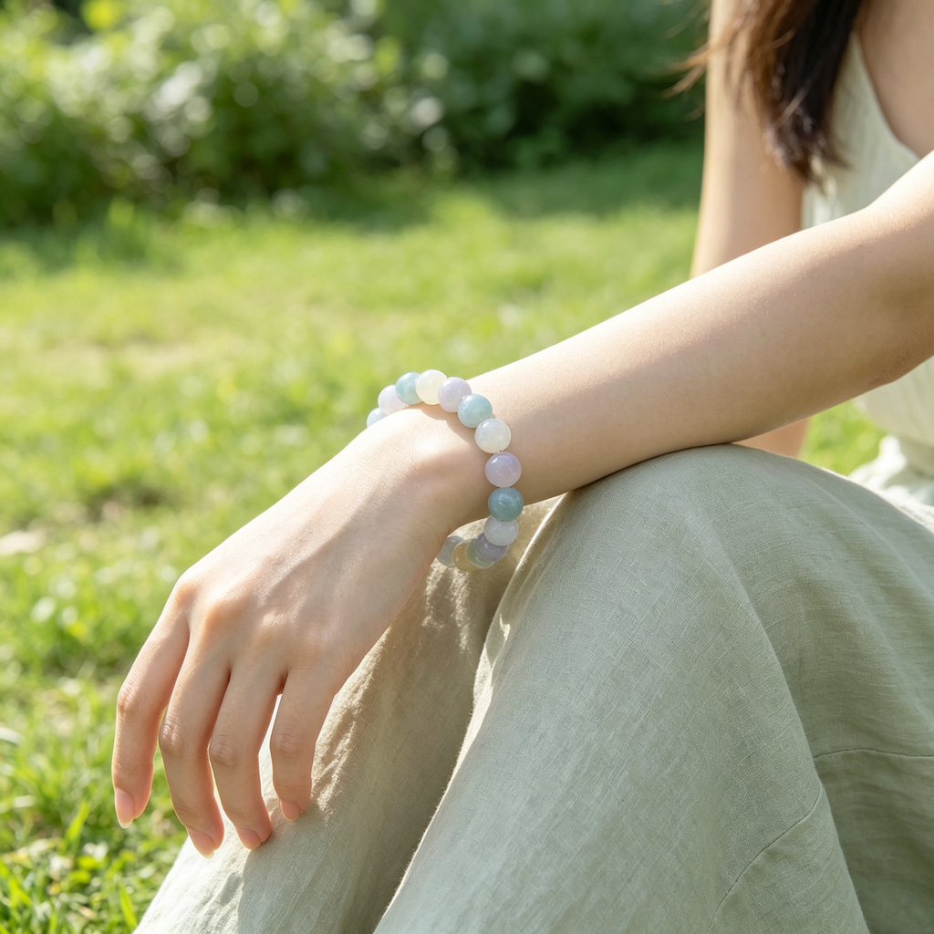 Karma & Elements Pastel Aura Crystal Bracelet