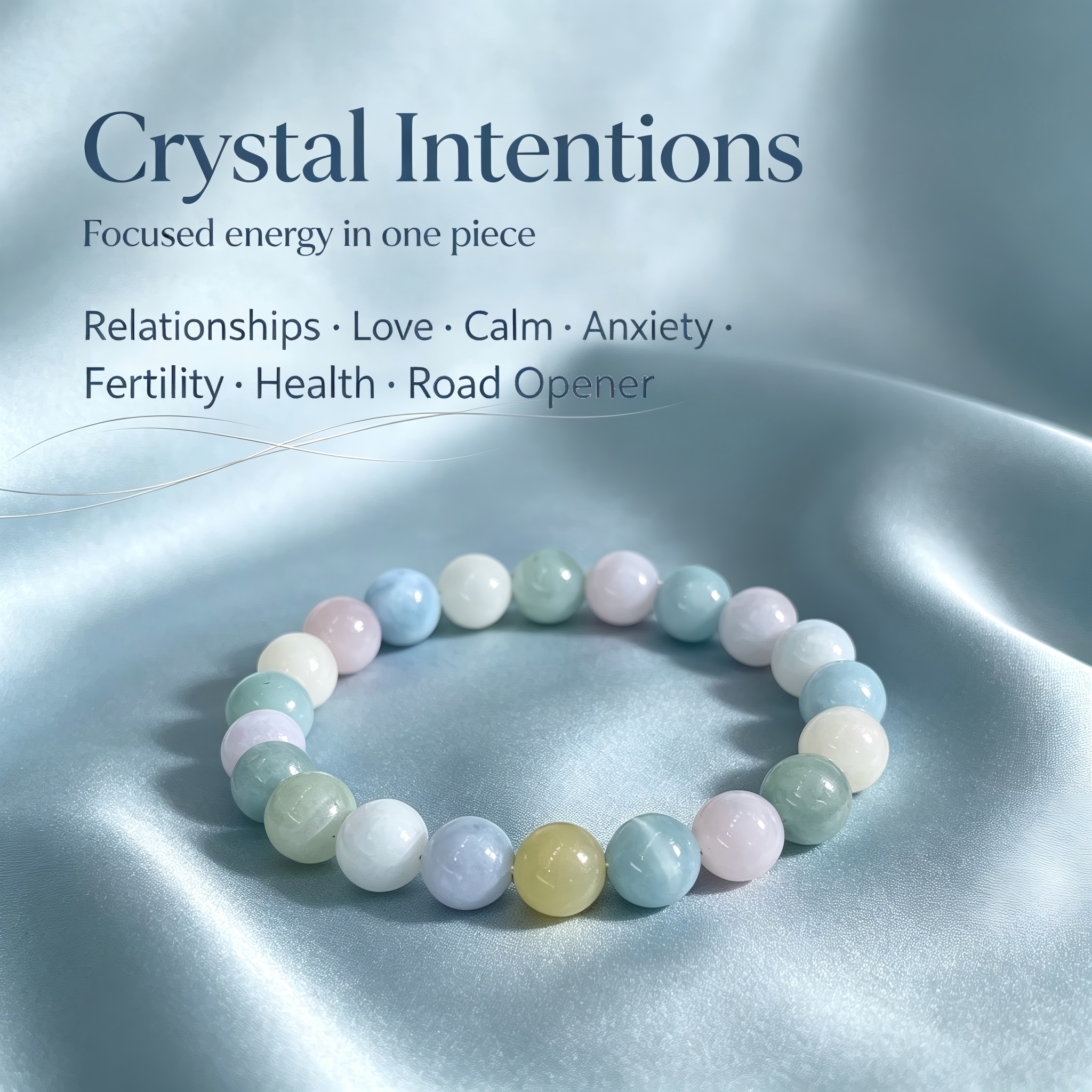 Karma & Elements Pastel Aura Crystal Bracelet