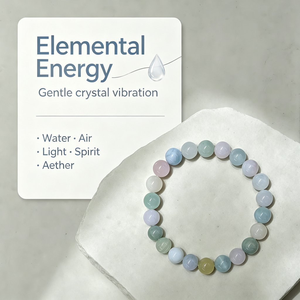 Karma & Elements Pastel Aura Crystal Bracelet