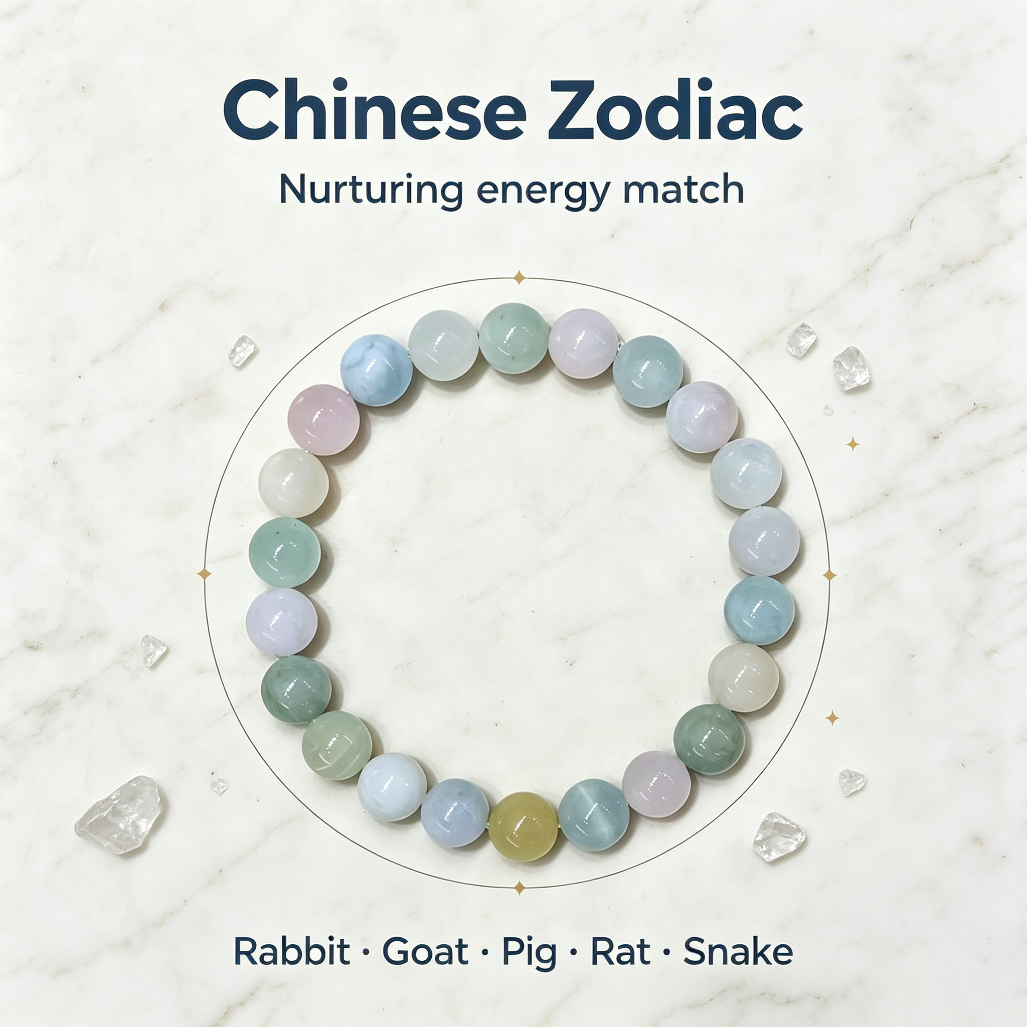 Karma & Elements Pastel Aura Crystal Bracelet