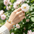 Karma & Elements Tidal Ground Beaded Bracelet, Natural Mixed Gemstone Bracelet