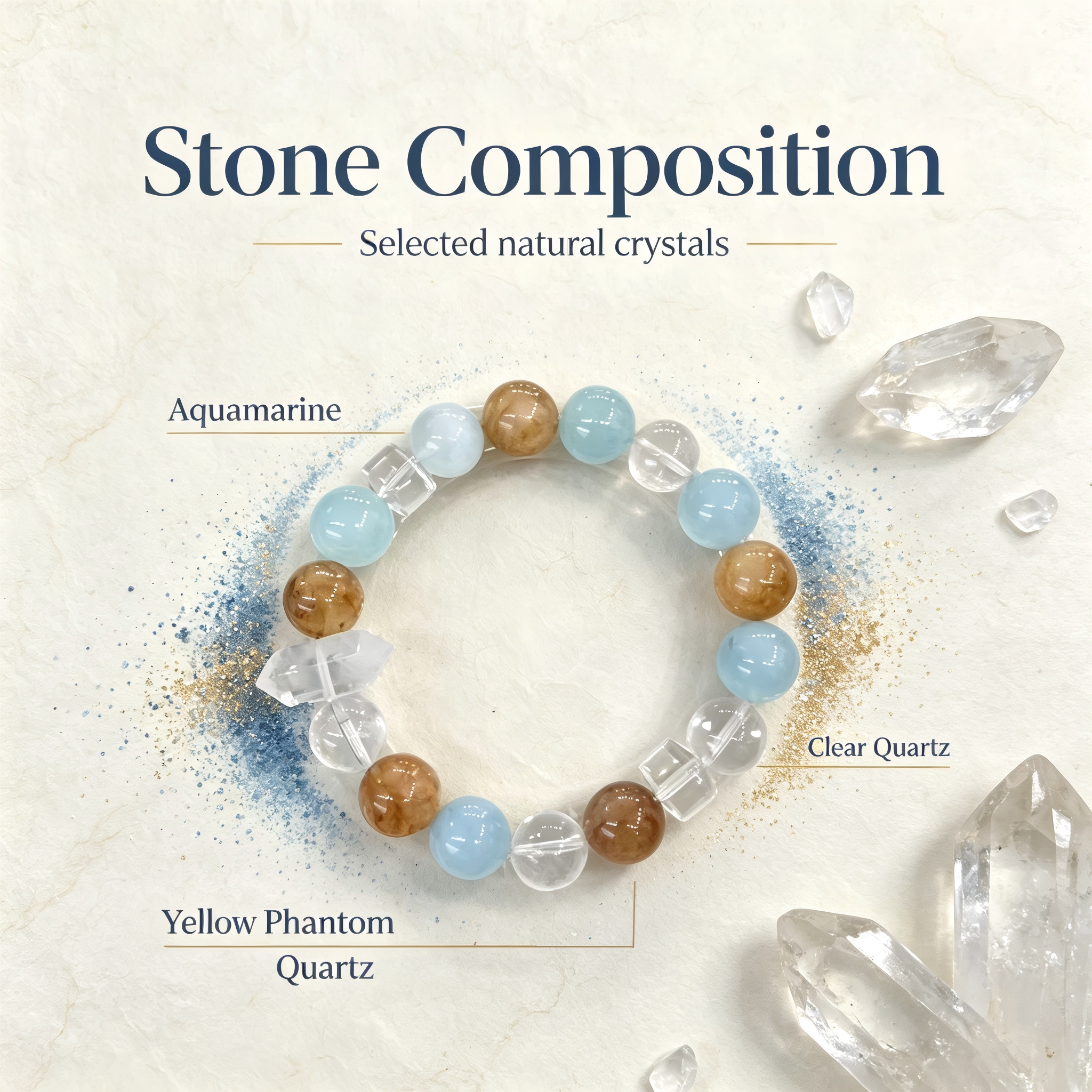 Karma & Elements Tidal Ground Beaded Bracelet, Natural Mixed Gemstone Bracelet