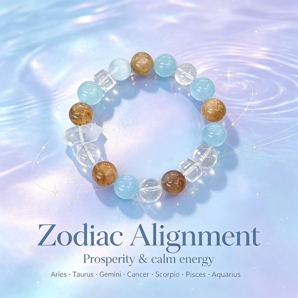Karma & Elements Tidal Ground Beaded Bracelet, Natural Mixed Gemstone Bracelet
