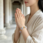 Karma & Elements Serene Tide Beaded Bracelet, Natural Mixed Gemstone Bracelet