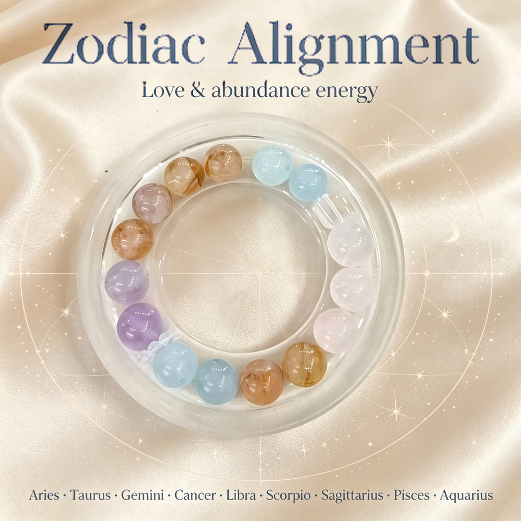 Karma & Elements Serene Tide Beaded Bracelet, Natural Mixed Gemstone Bracelet