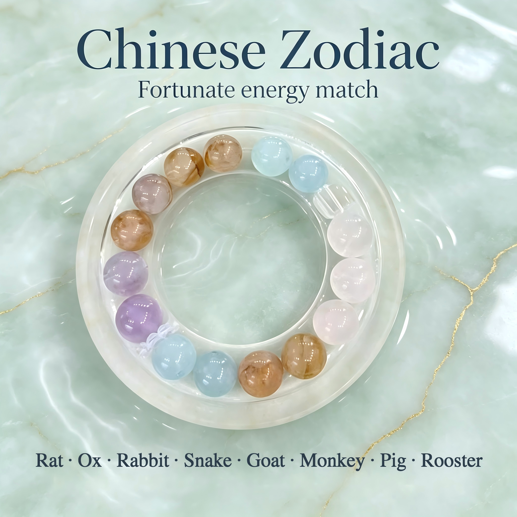 Karma & Elements Serene Tide Beaded Bracelet, Natural Mixed Gemstone Bracelet