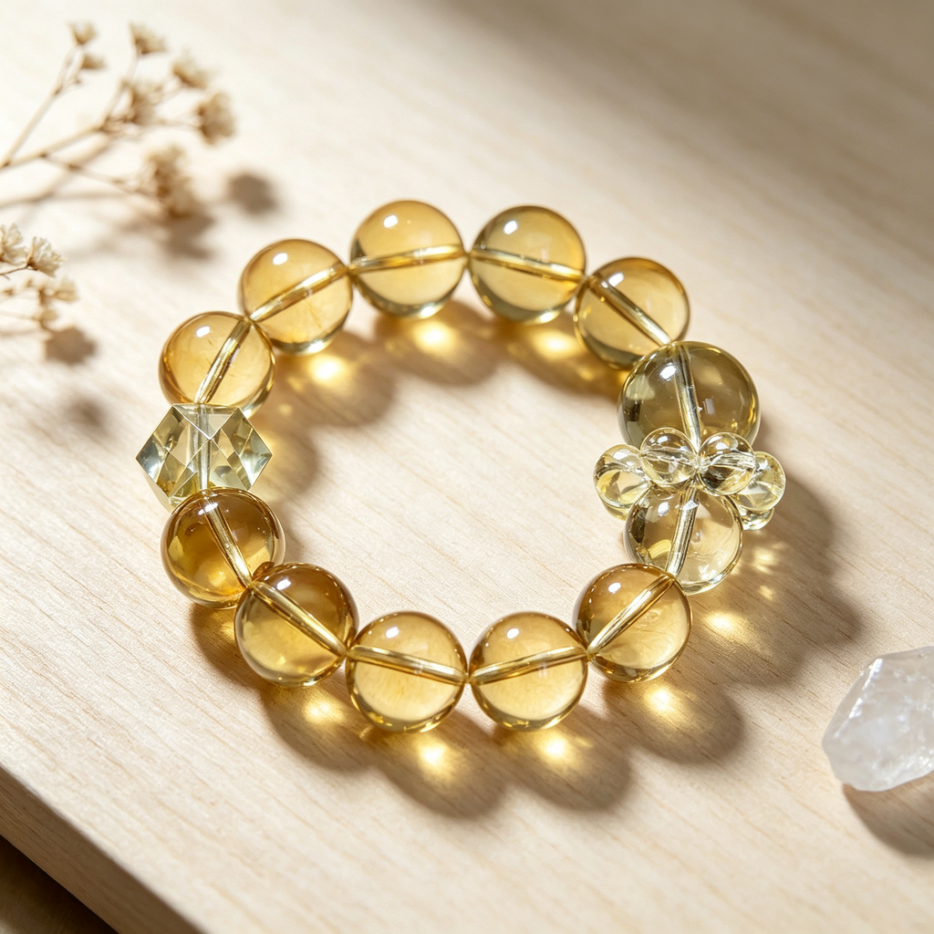 Karma & Elements Solar Abundance Flow Natural Crystal Beaded Bracelet