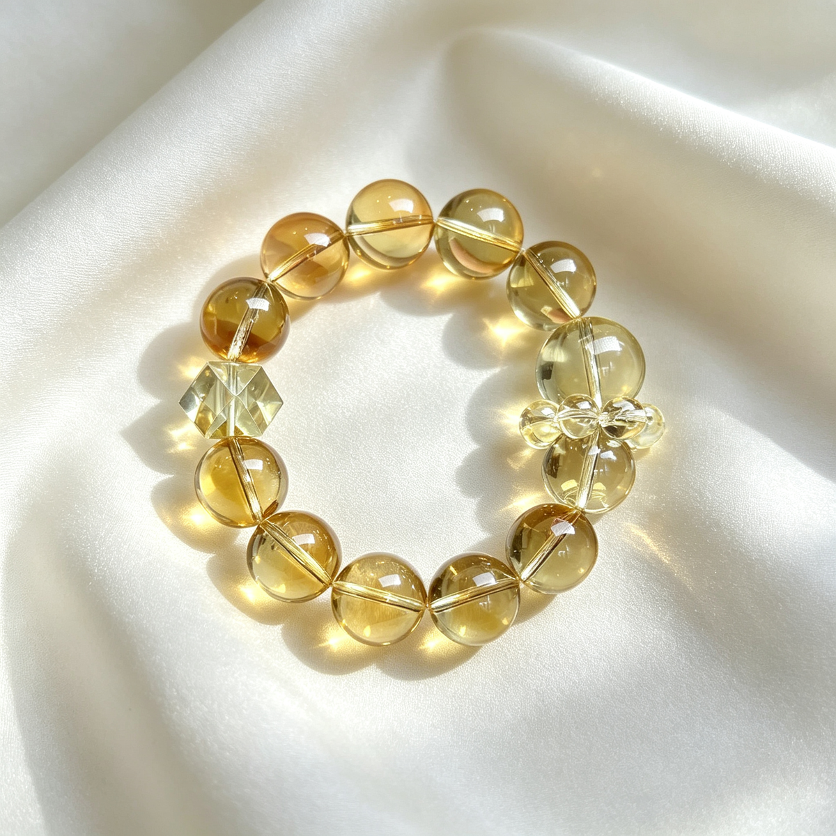 Karma & Elements Solar Abundance Crystal Bracelet Wealth Prosperity