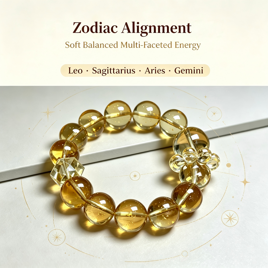 Karma & Elements Solar Abundance Flow Natural Crystal Beaded Bracelet