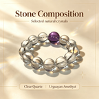 Karma & Elements Mystic Clarity Shift Natural Crystal Beaded Bracelet