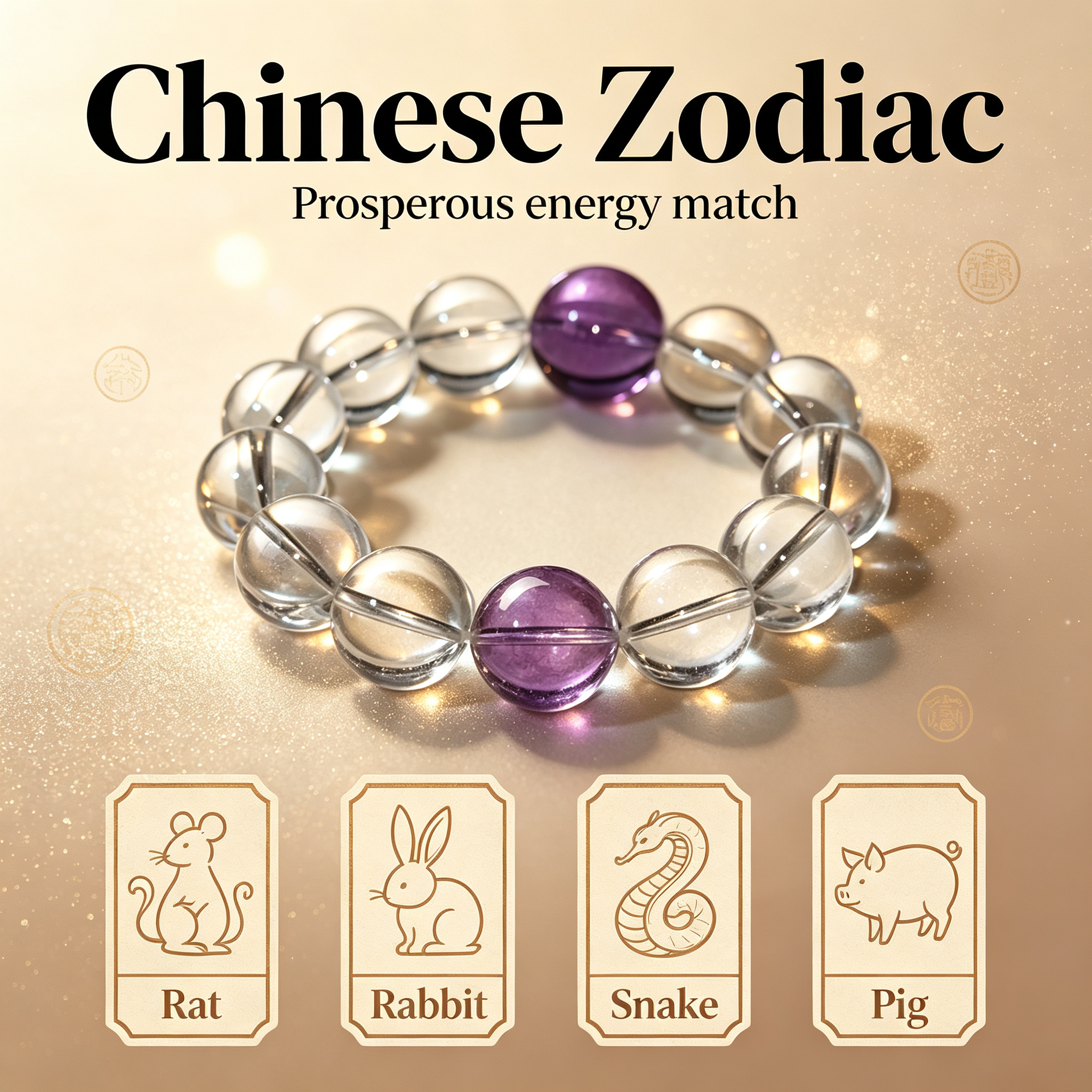 Karma & Elements Mystic Clarity Shift Natural Crystal Beaded Bracelet