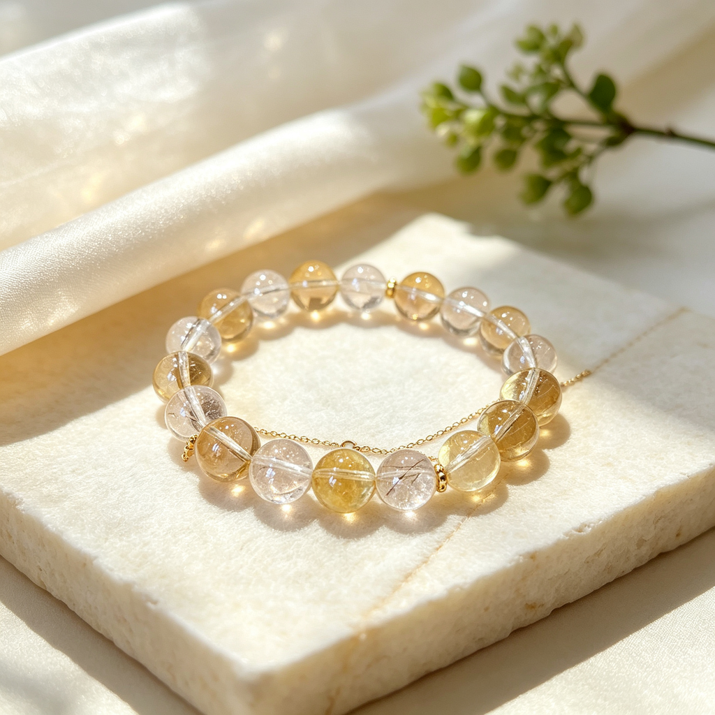 Karma & Elements Grounded Mind Reset Natural Crystal Beaded Bracelet