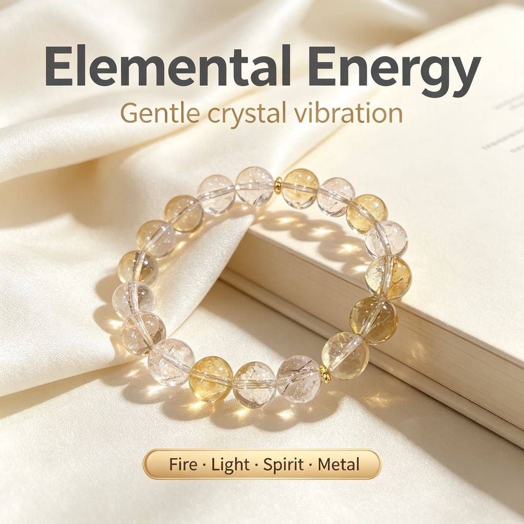 Karma & Elements Grounded Mind Reset Natural Crystal Beaded Bracelet