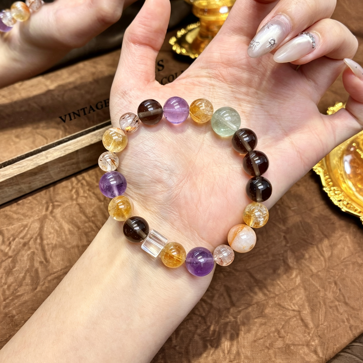 Karma & Elements Energy Blend Crystal Bracelet Multi Stone Vibration