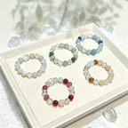 Karma & Elements Five Elements Natural Crystal Beaded Bracelet | Elemental Balance Feng Shui Spiritual Jewelry